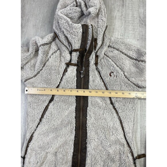 Kuhl Womens Flight High Pile Sherpa Fleece Jacket Size S Stone Hooded Outdoors R - Picture 7 of 9